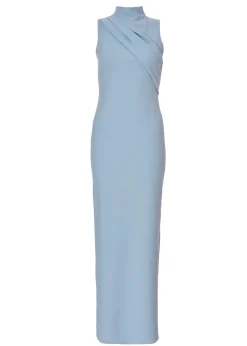 Quiz Blue High Neck Maxi Dress