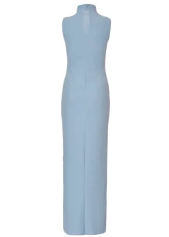 Quiz Blue High Neck Maxi Dress