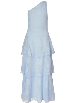 Quiz Blue Jacquard Maxi Dress