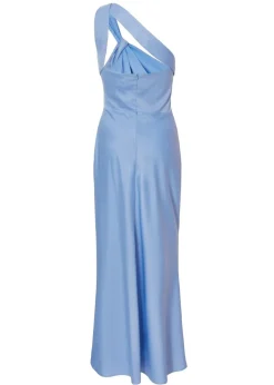 Quiz Blue One Shoulder Midaxi Dress