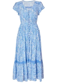 Quiz Blue Petite Animal Print Midaxi Dress