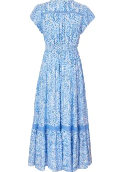 Quiz Blue Petite Animal Print Midaxi Dress