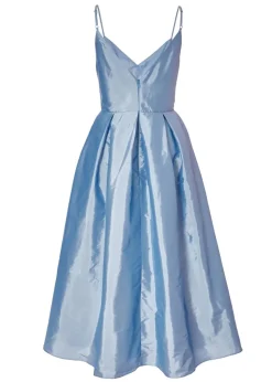 Quiz Blue Taffeta Midaxi Dress