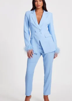 Quiz Blue Tailored Trousers