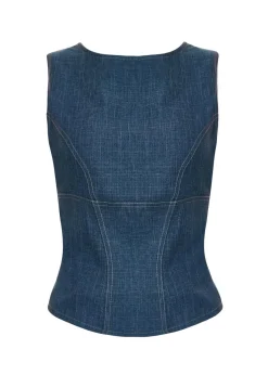 Quiz Blue Tie Back Top