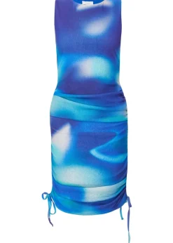 Quiz Blue Tie Side Mini Dress
