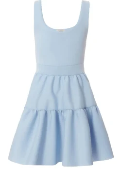 Quiz Blue Tiered Skater Mini Dress