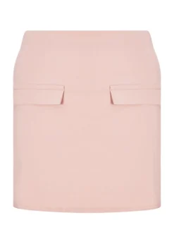 Quiz Blush Pink Button Detail Mini Skirt
