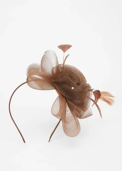 Quiz Brown Flower Headband Fascinator