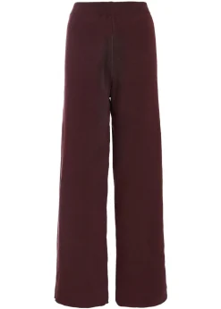 Quiz Brown Knit Wide Leg Trousers