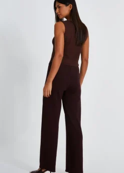 Quiz Brown Knitted Waistcoat