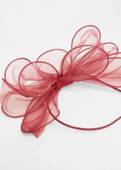 Quiz Burgundy Feather Headband Fascinator