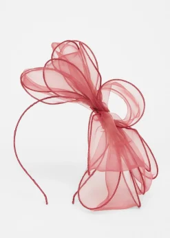 Quiz Burgundy Feather Headband Fascinator