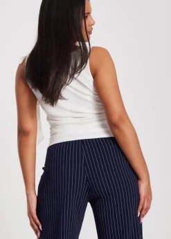 Quiz Cream Frill Detail Top