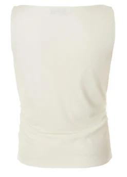 Quiz Cream Frill Detail Top