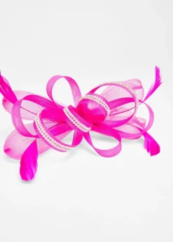 Quiz Fuschia Diamante Loop Headband Fascinator