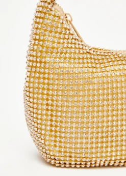 Quiz Gold Embellished Mini Bag