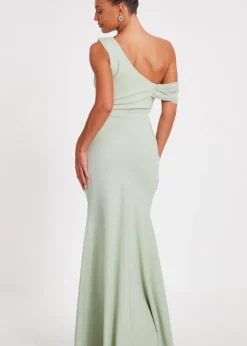 Quiz Green Drop Sleeve Maxi Dress