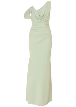 Quiz Green Drop Sleeve Maxi Dress