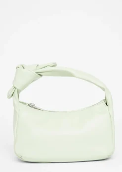 Quiz Green Knot Handle Shoulder Bag