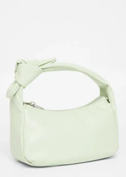 Quiz Green Knot Handle Shoulder Bag