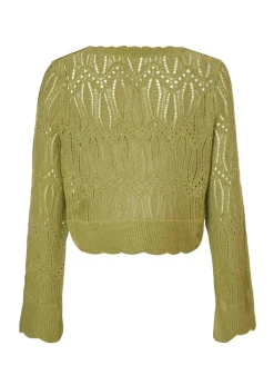 Quiz Khaki Knit Cropped Cardigan