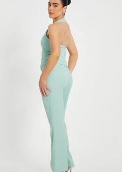 Quiz Mint Petite Woven Waistcoat