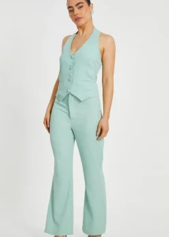 Quiz Mint Petite Woven Waistcoat
