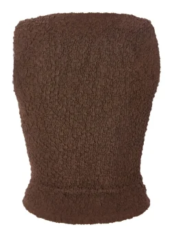 Quiz Mocha Textured Mesh Top