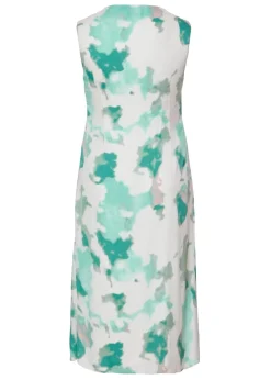 Quiz Multi Curve Satin Marble Print Midaxi Dress