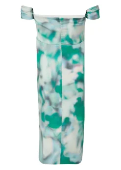 Quiz Multi Curve Satin Tie Dye Midi Dress