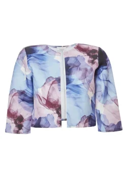 Quiz Multi Floral Cropped Jacket
