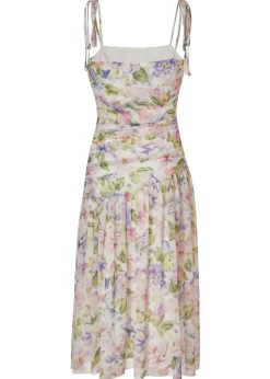 Quiz Multi Petite Chiffon Ruched Midaxi Dress