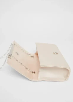 Quiz Natural Metallic Clutch Bag