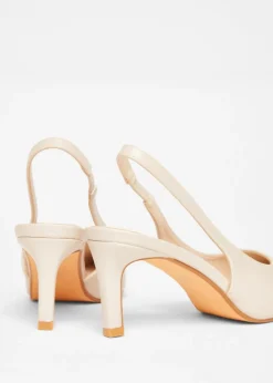 Quiz Natural Slingback Low Court Heels