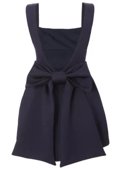 Quiz Navy Bow Skater Dress