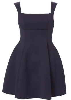 Quiz Navy Bow Skater Dress