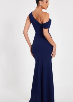 Quiz Navy Drop Sleeve Maxi Dress