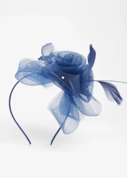Quiz Navy Feather Headband Fascinator