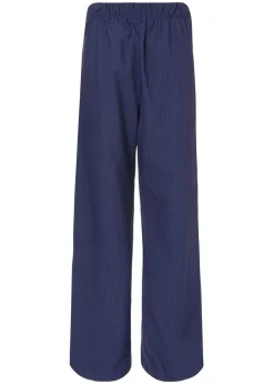 Quiz Navy Pinstripe Wide Leg Trousers