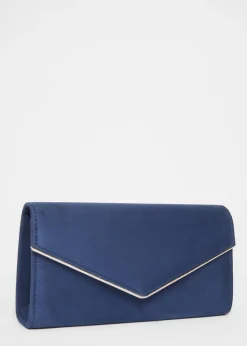 Quiz Navy Thin Clutch Bag