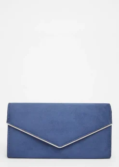 Quiz Navy Thin Clutch Bag