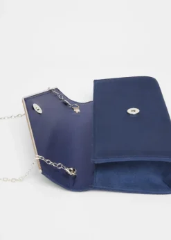 Quiz Navy Thin Clutch Bag