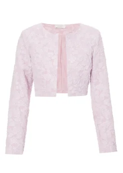 Quiz Pink Jacquard Crop Jacket