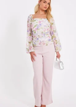 Quiz Pink Tailored Trousers