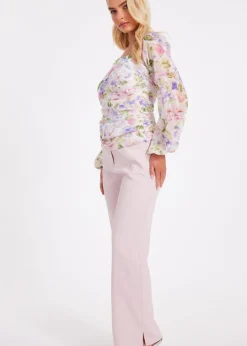 Quiz Pink Tailored Trousers