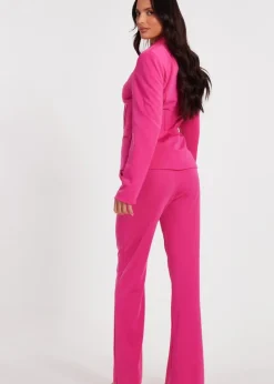 Quiz Pink Woven Tailored Blazer