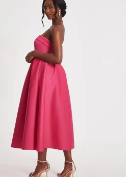 Quiz Purple Bandeau Skater Dress