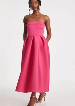 Quiz Purple Bandeau Skater Dress