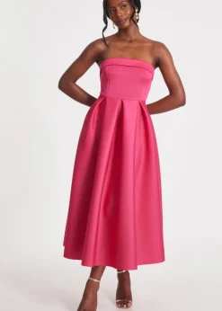 Quiz Purple Bandeau Skater Dress